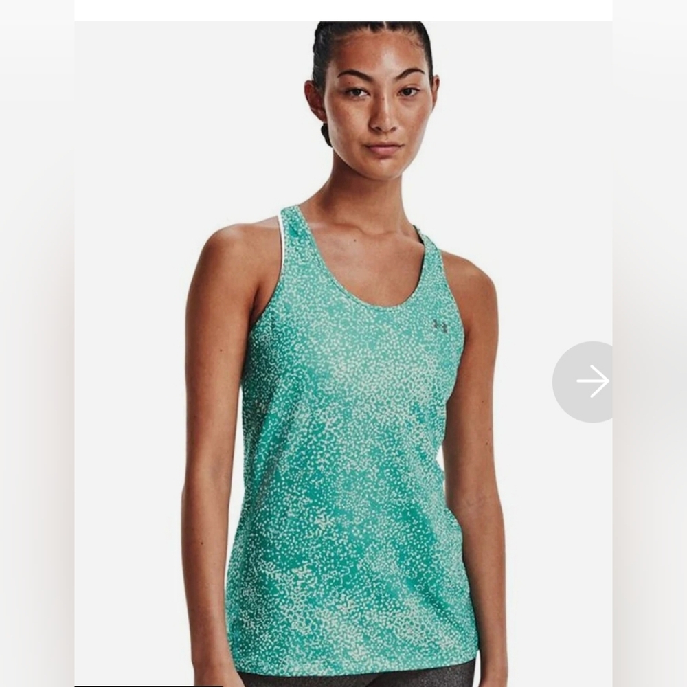 Under Armour Heatgear Aquamarine‎ Teal ,Tank Top Women M, Fitted Mesh Breathable